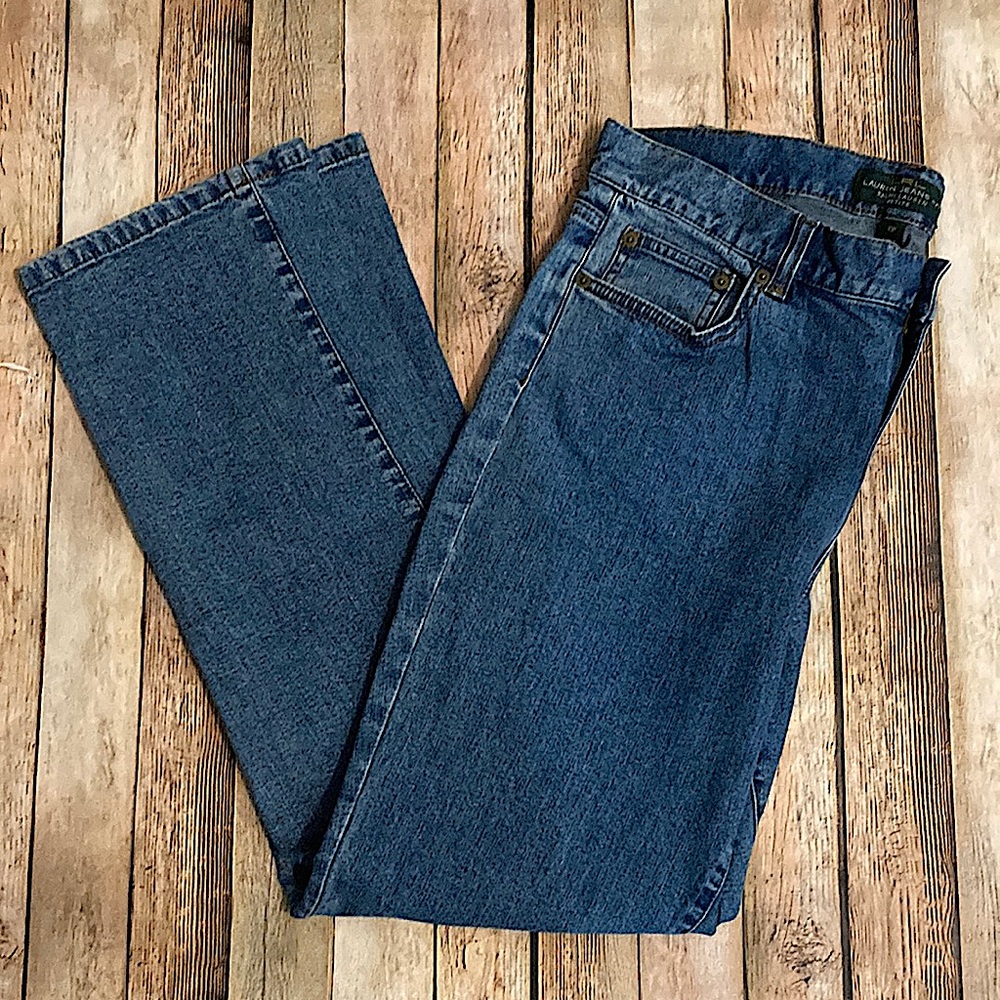 Lauren Ralph Lauren medium wash Jeans 10P mid-rise check pictures for measure’s
